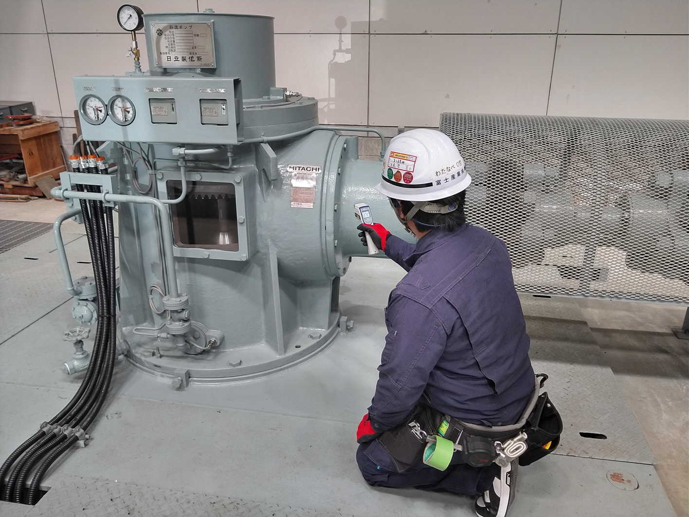 排水ポンプ用減速機検査1